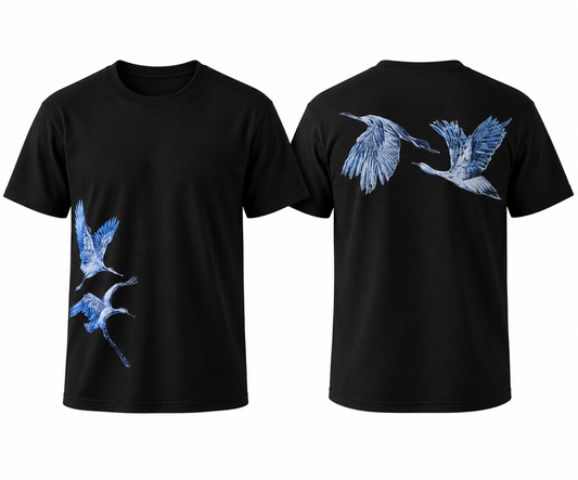 Blue Cranes Graphic T-Shirt