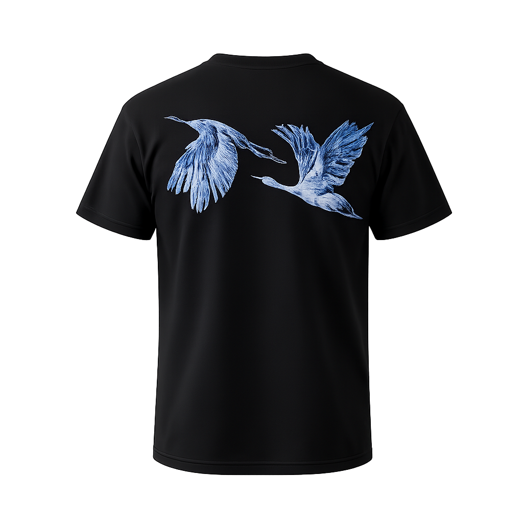 Blue Cranes Graphic T-Shirt
