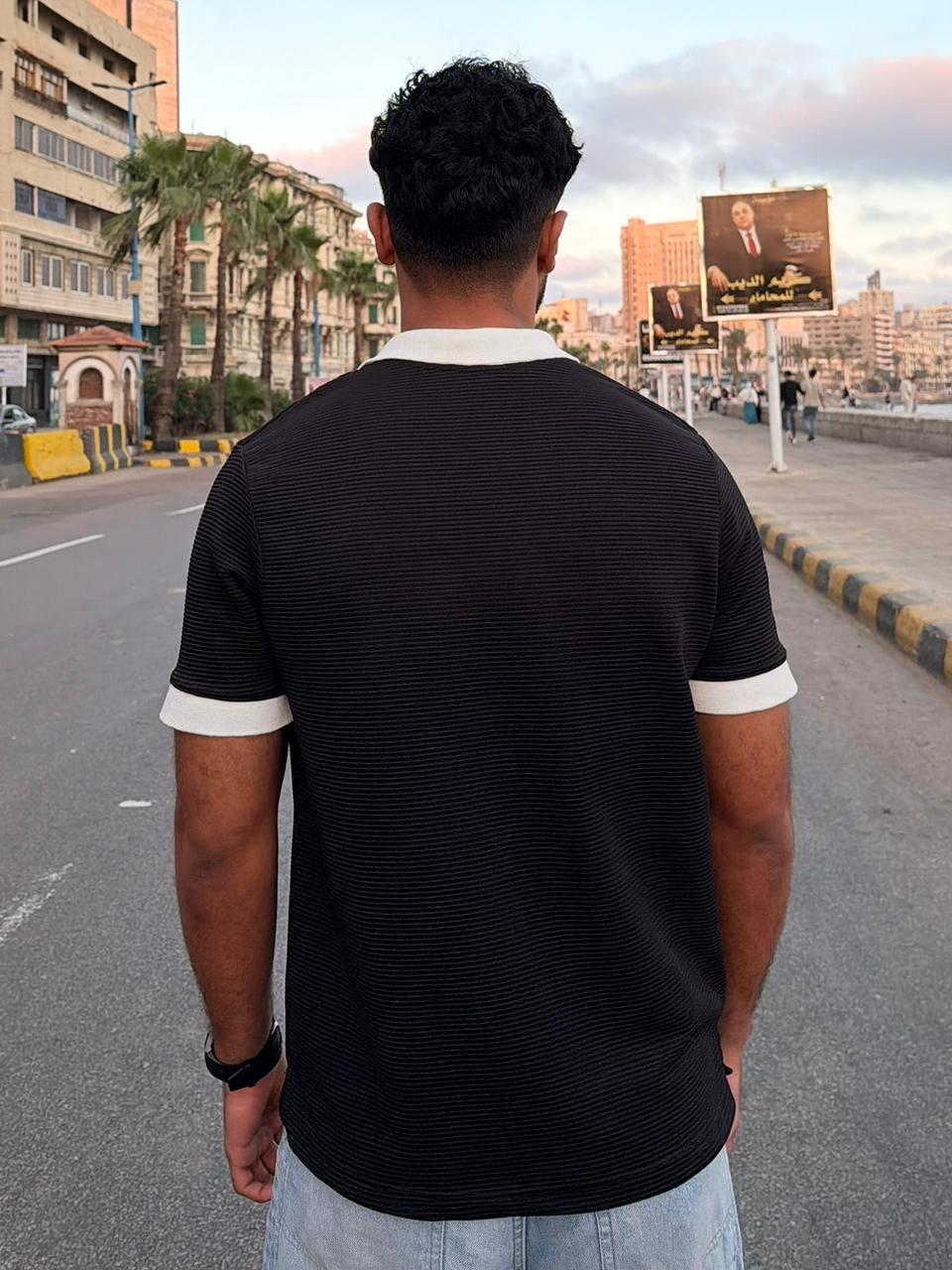 Modern Polo Tee - Black