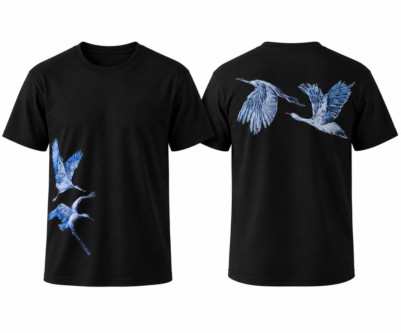 Blue Cranes Graphic T-Shirt