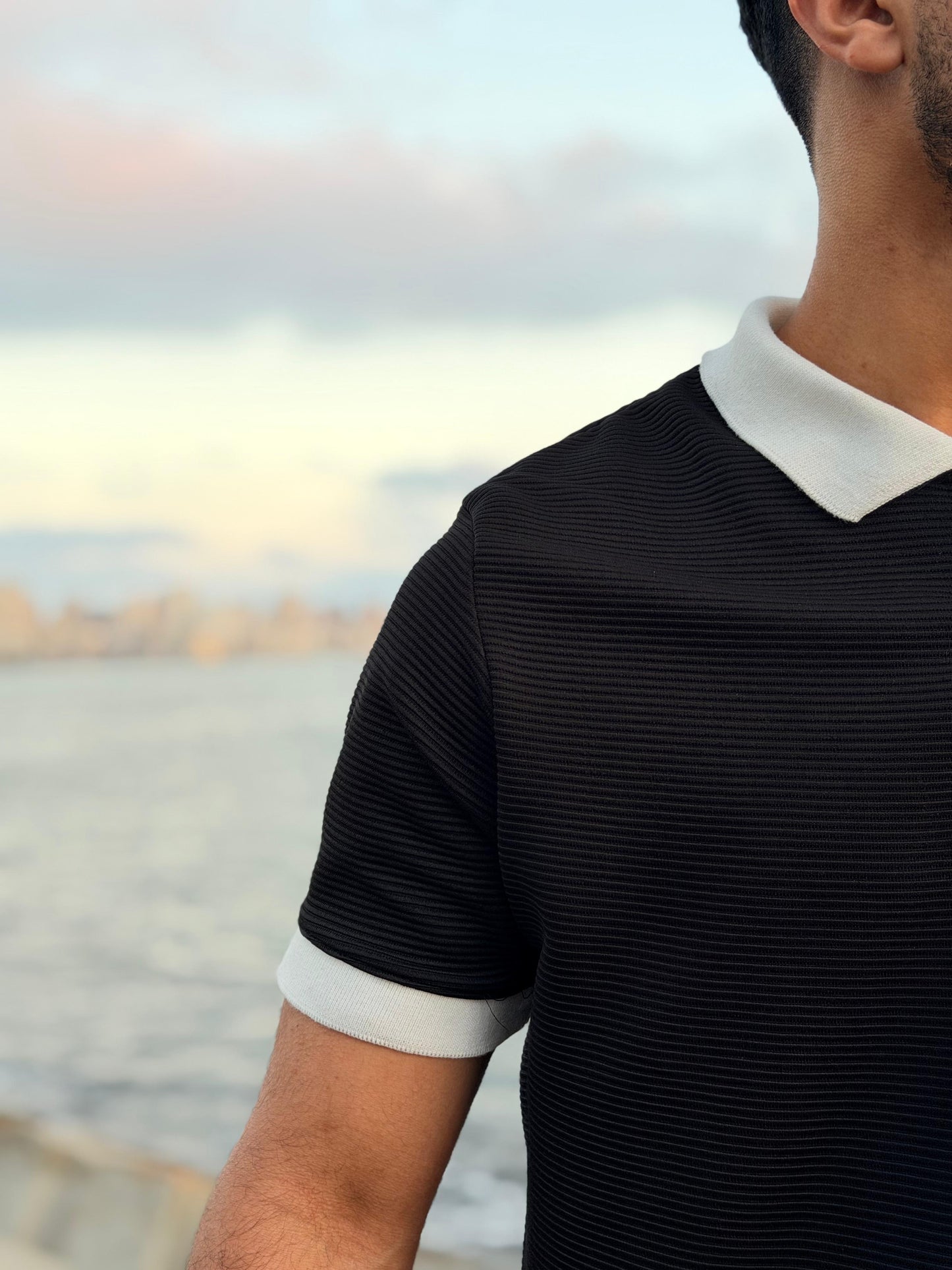 Modern Polo Tee - Black