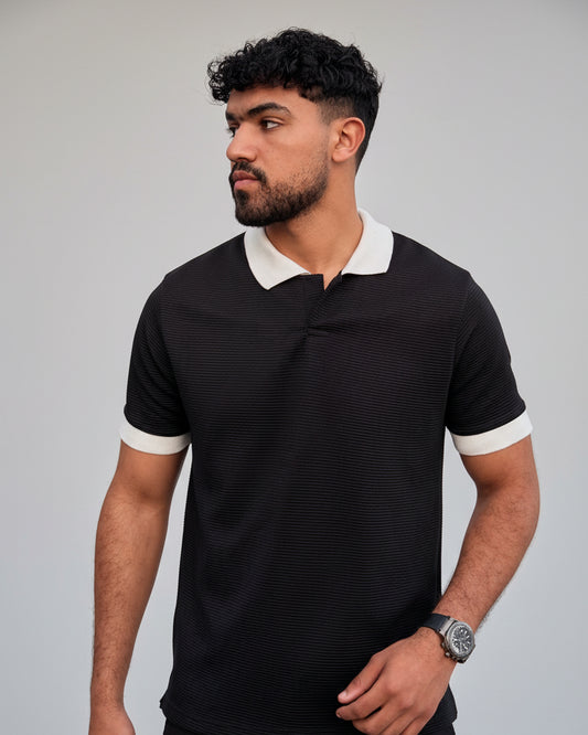 Modern Polo Tee - Black