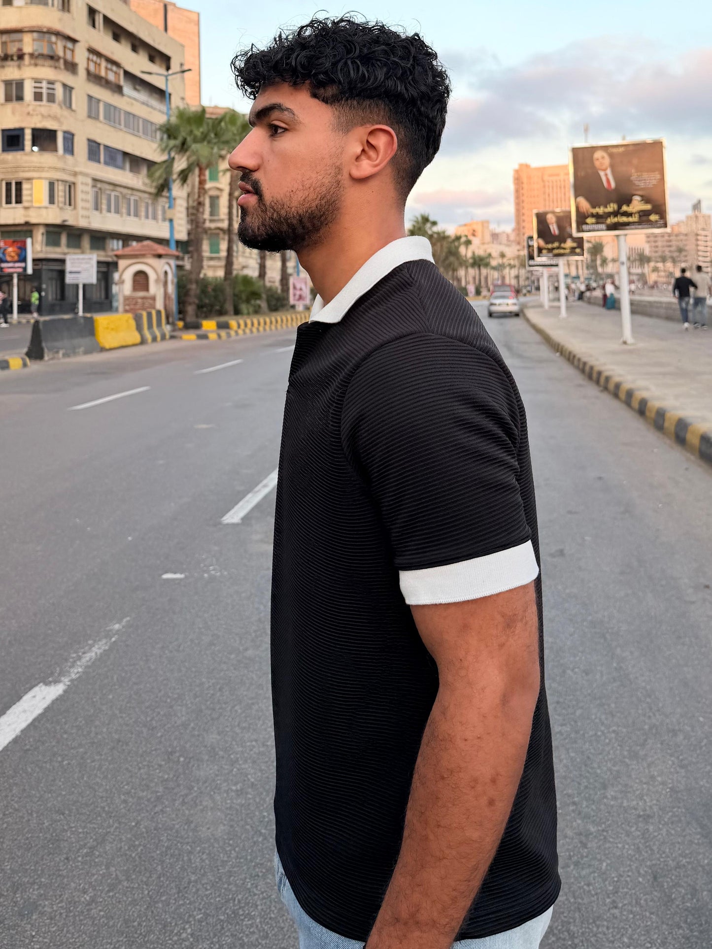 Modern Polo Tee - Black