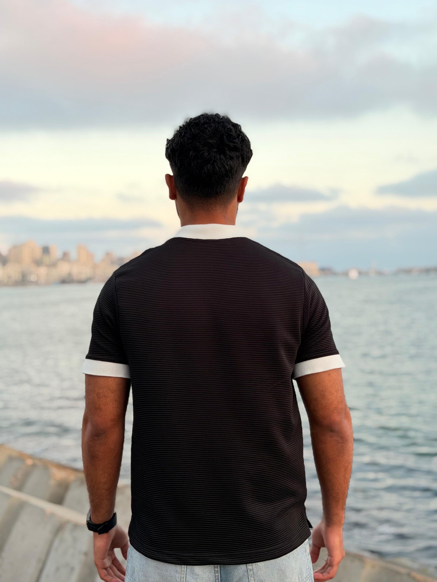 Modern Polo Tee - Black