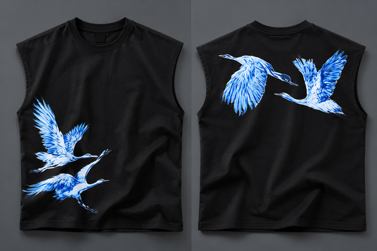 Blue Crane Muscle Tee